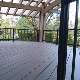 Deck with Iron Railings